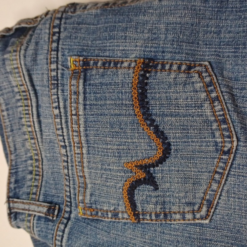 SO flare juniors size 11 Average jeans top yellow stitches boot cut - Picture 10 of 10